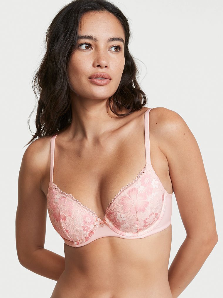 Lightly-Lined Smooth & Lace Demi Bra