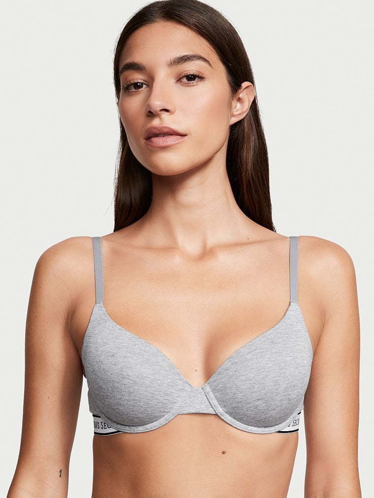 Lightly Lined Cotton Demi Bra