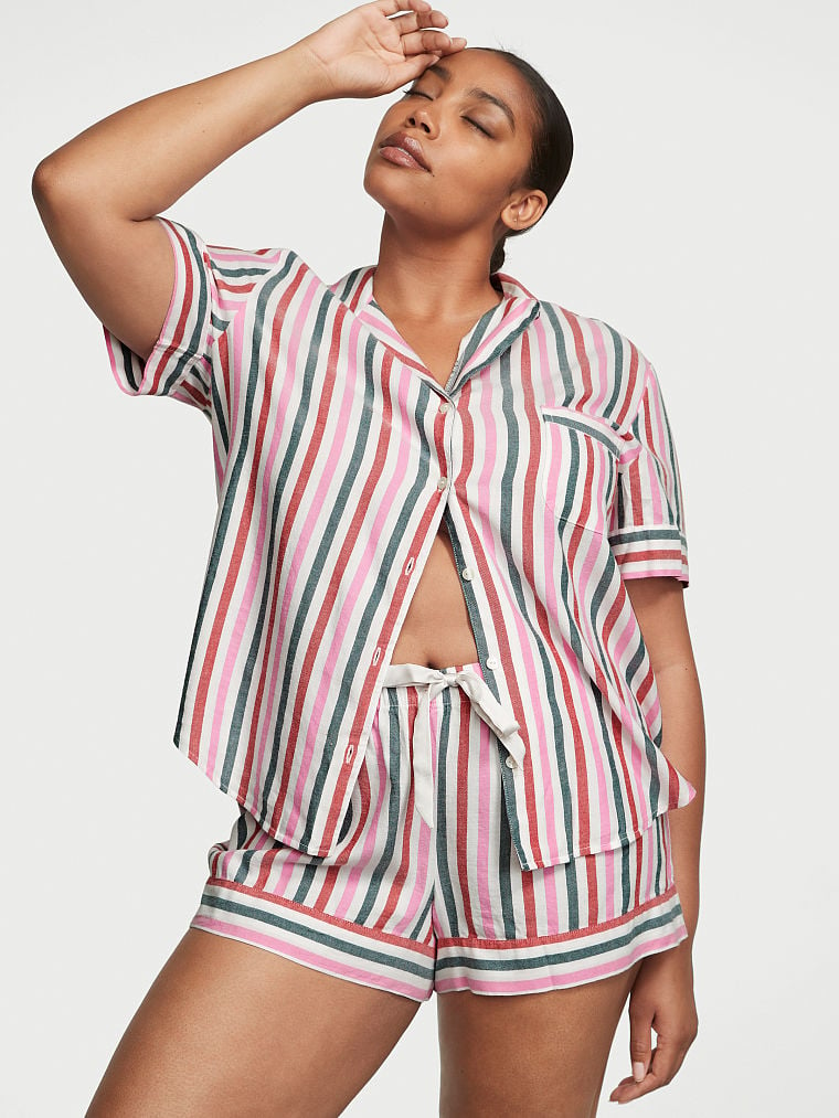 Buy Victoria's Secret Flannel Short Pajama Set online in Dubai