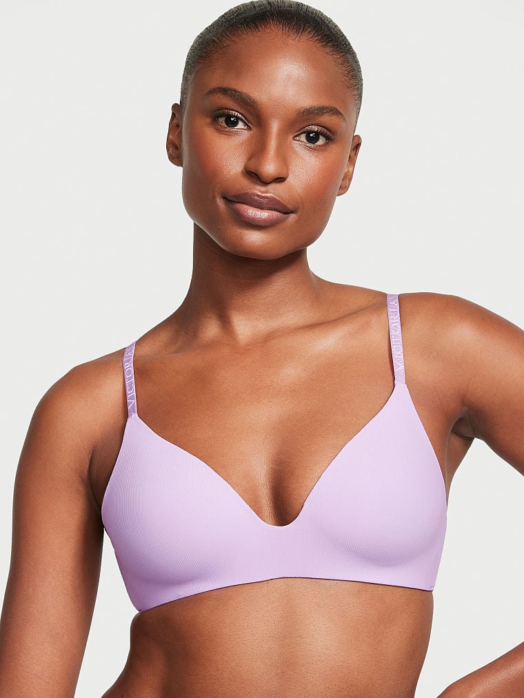 Buy The T-Shirt Lightly Lined Smooth Micro-Rib Wireless Bra online in Dubai