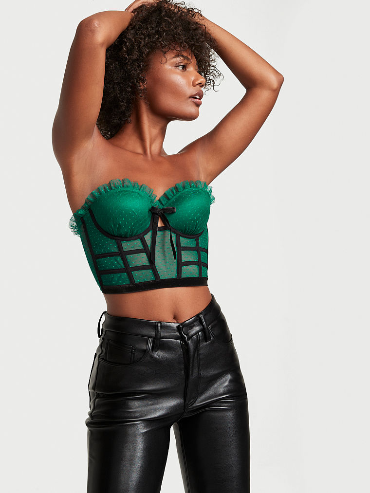 AE Mesh Cropped Corset Top