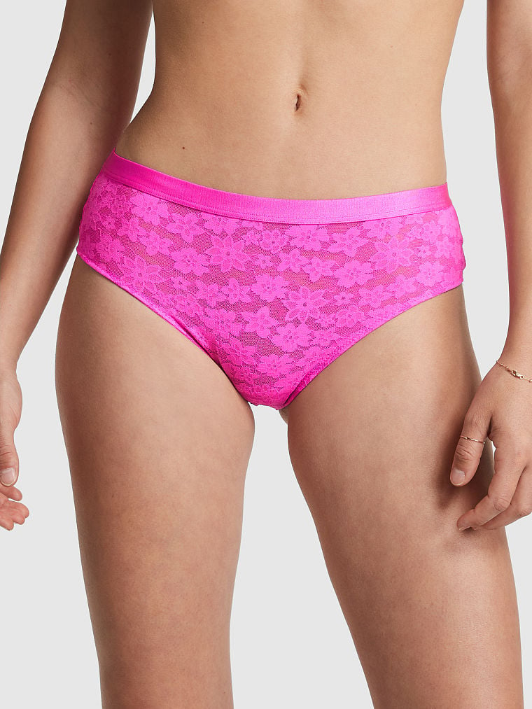 Buy Pink Wear Everywhere Lace Cheekster Panty online in Dubai