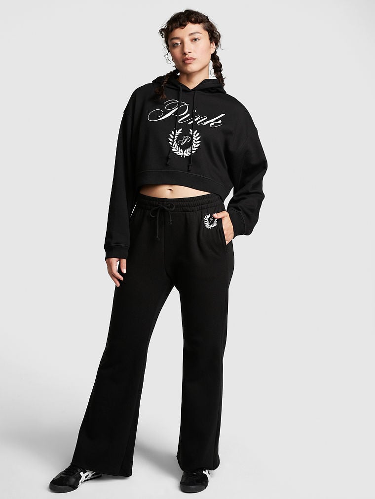 Buy Pink Everyday Fleece High-Waist Flare Sweatpants online in Dubai