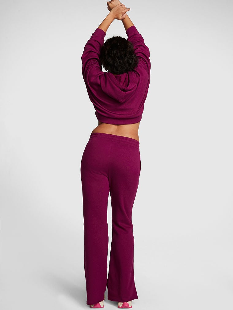 Buy Pink Everyday Fleece High-Waist Flare Sweatpants online in Dubai