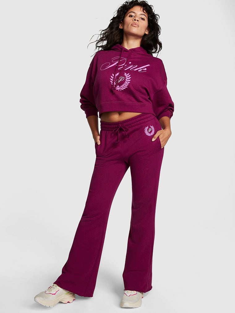 Buy Pink Everyday Fleece High-Waist Flare Sweatpants online in Dubai