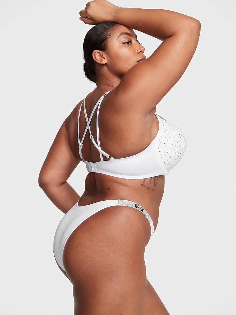 Shine Strap Bride Brazilian Bikini Bottom