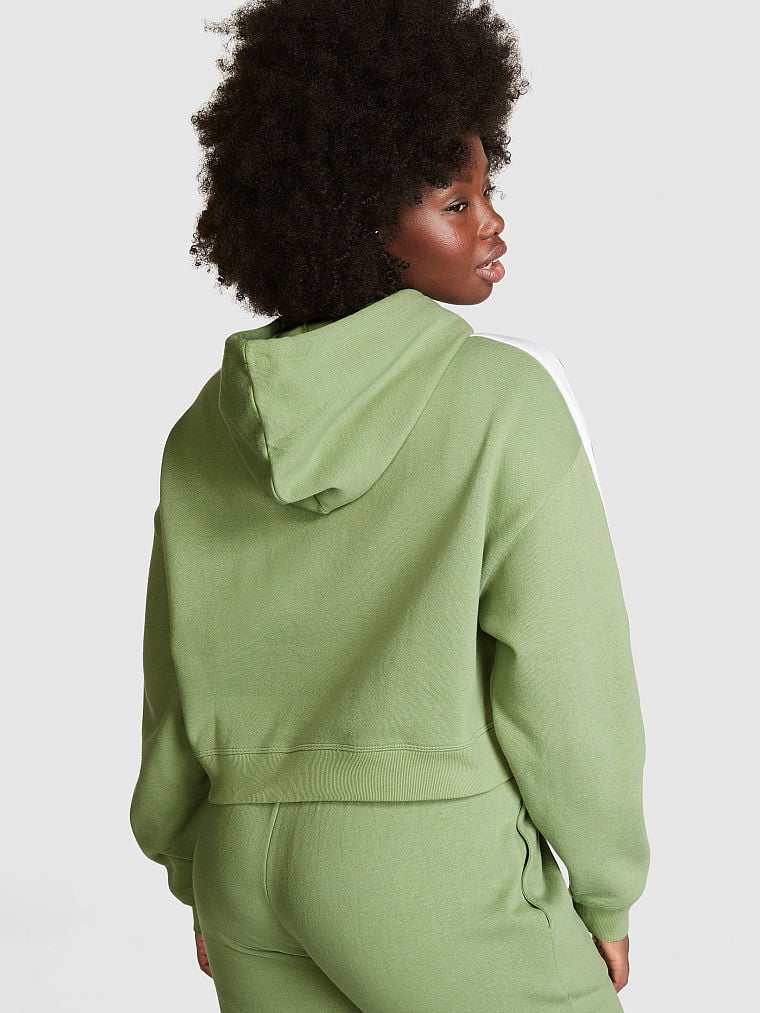 Green adidas cropped hoodie on sale