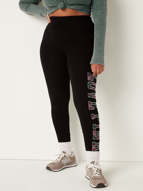 Buy Pink Cotton High Waist Full Length Legging online in Dubai