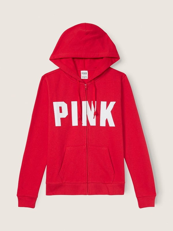 Pink victoria secret red hoodie deals