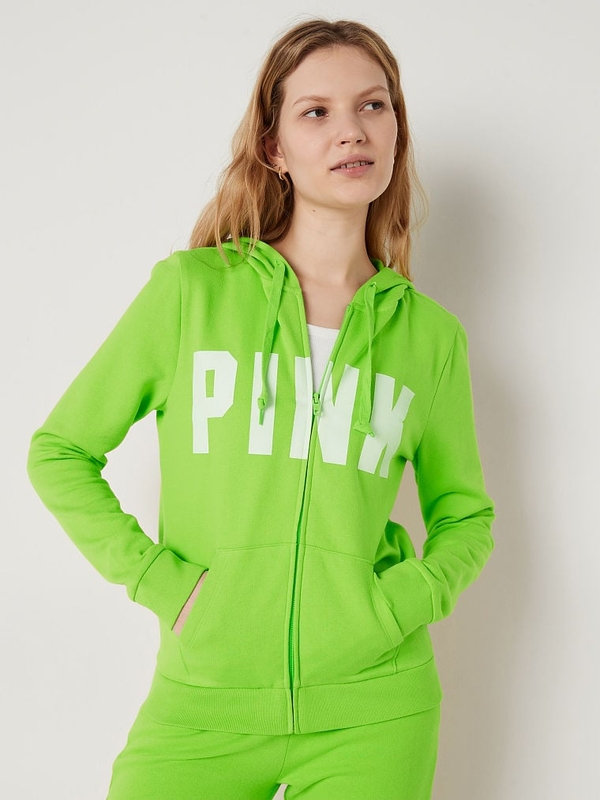 Buy Pink Fleece Zip Up Everyday Hoodie online in Dubai