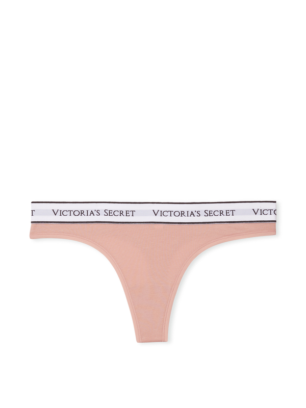 Logo Cotton Thong Panty