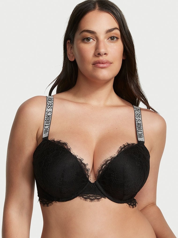 Shimmer Lace Push-Up Full-coverage Bra –