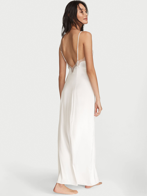 Long white best sale slip