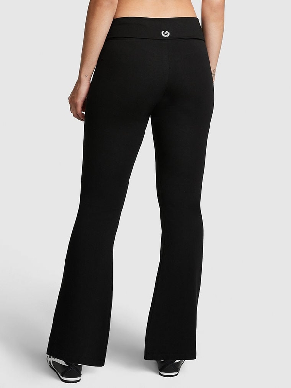 Cotton Foldover Flare Leggings