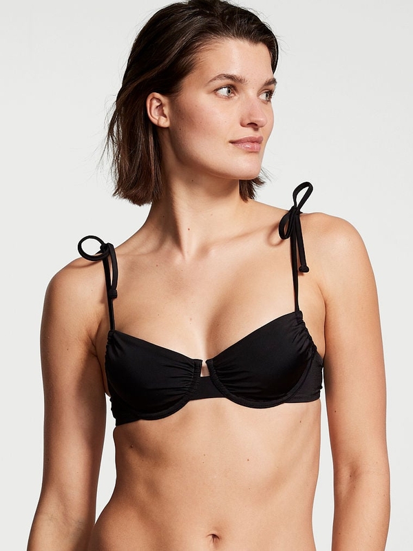 Bandeau bikini top with hot sale underwire