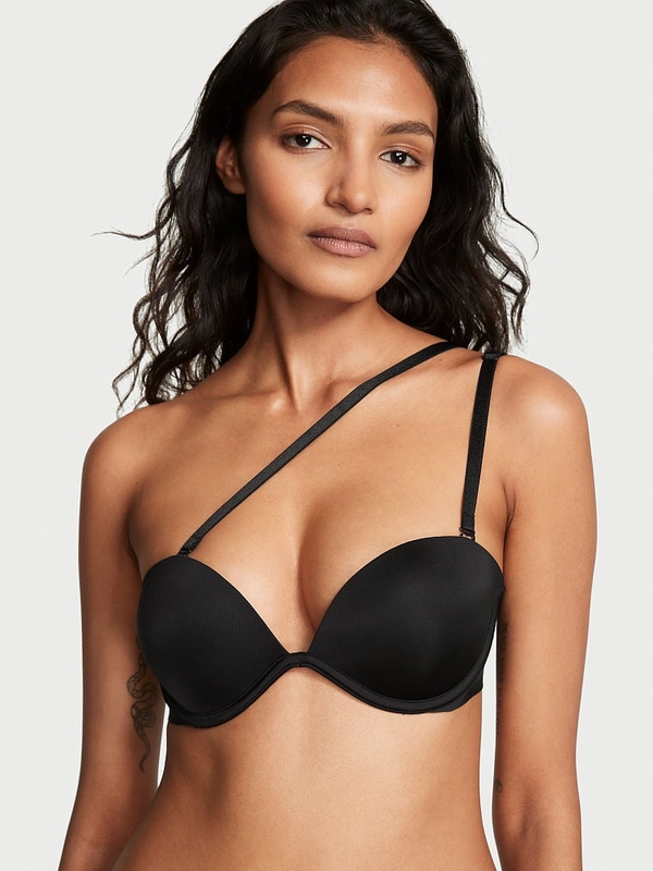 Black strapless low cheap back bra