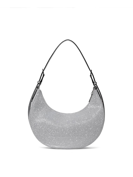 Victoria secret silver glitter bag discount