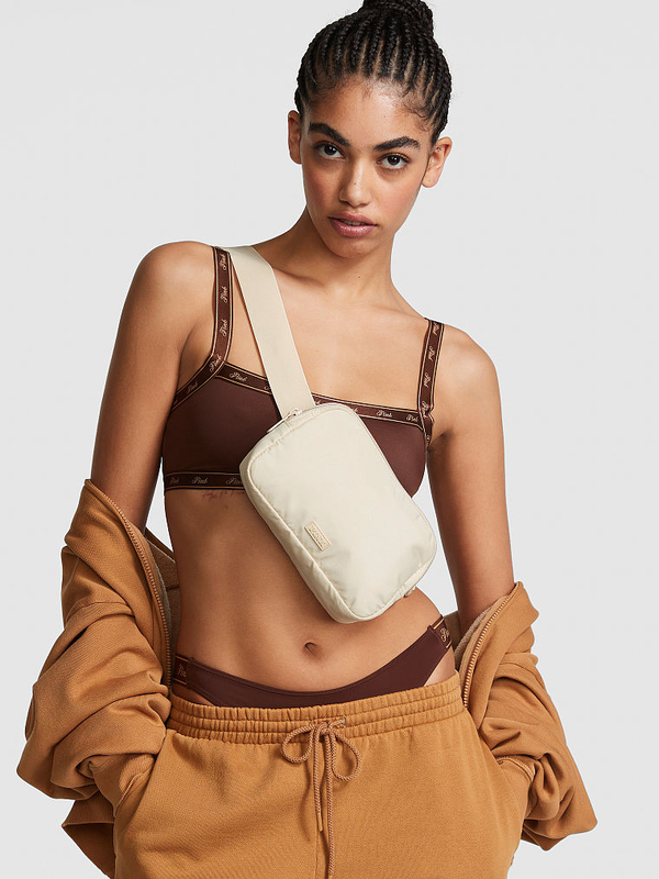 Oversized belt shop bag pink