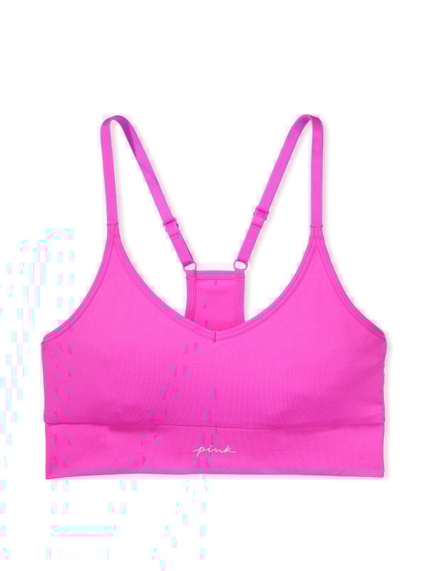 Neon pink sports bra top