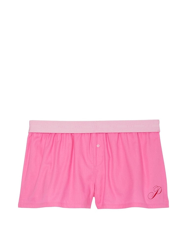Buy Pink Flannel Boxy Pajama Shorts online in Dubai Victoria s