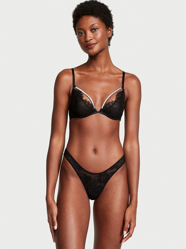 Buy Very Sexy Shine Strappy Unlined Lace Low-Cut Demi Bra online