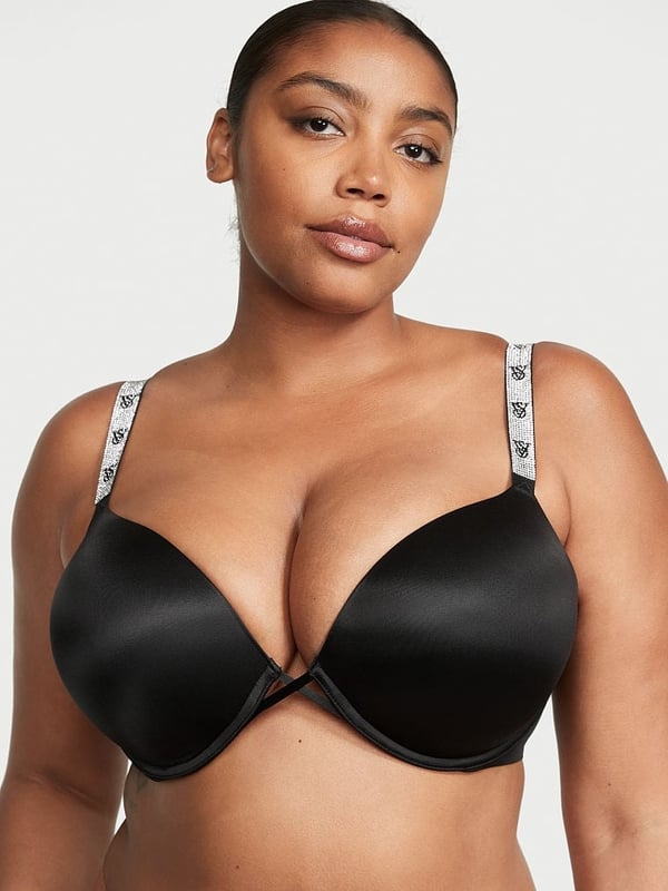 Buy Victoria's Secret Bombshell Push-up Bra Add 2 Cup Sizes (32 Band) (A,  Black Strappy Front Close, 32) Online at desertcartINDIA