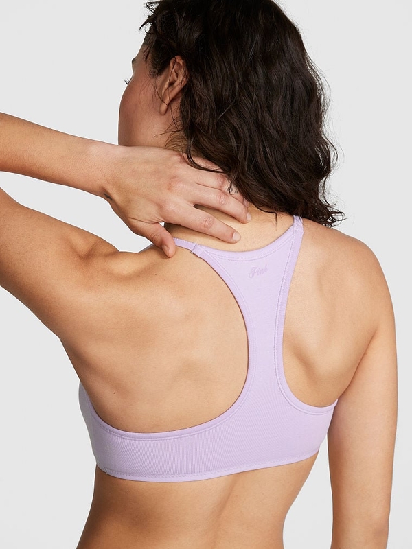 Cotton racerback sports bra 2025