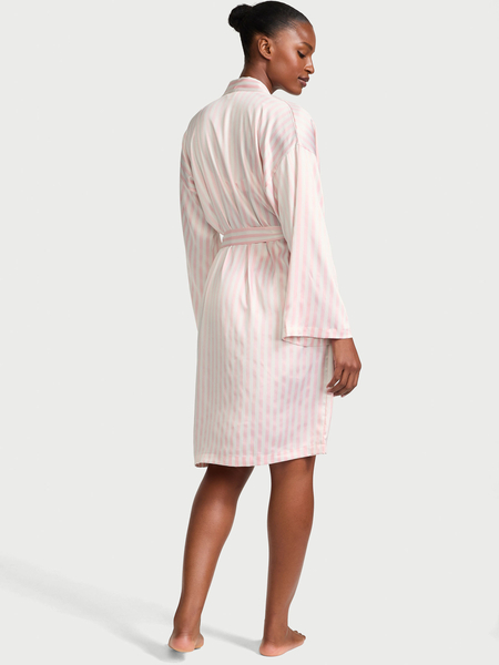 Striped silk robe discount