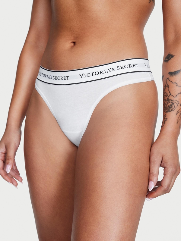 VICTORIA'S SECRET COTTON Logo Band Everyday Thong Panties Lot of 3 S, M, L  £20.81 - PicClick UK