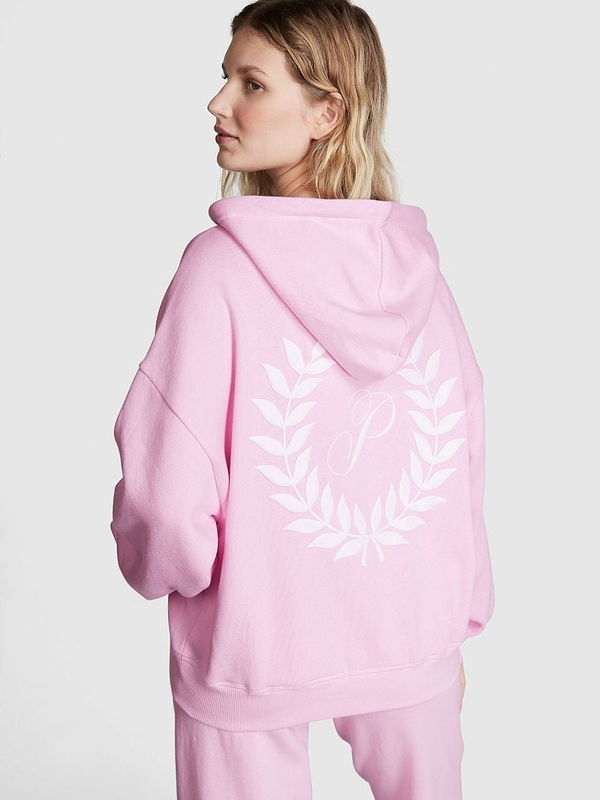 Pink full 2025 zip hoodie