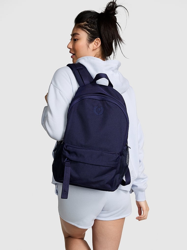 Navy canvas backpack clearance