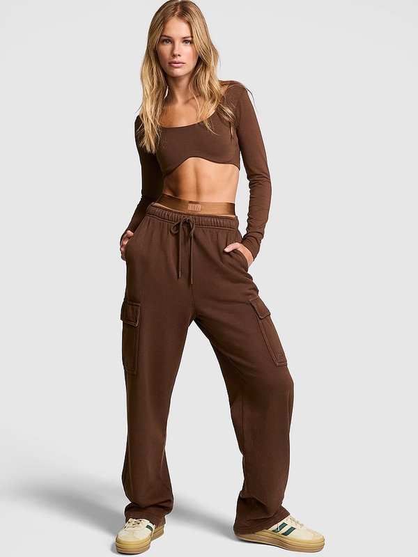 Ivy Fleece Straight Leg Cargo Sweatpants