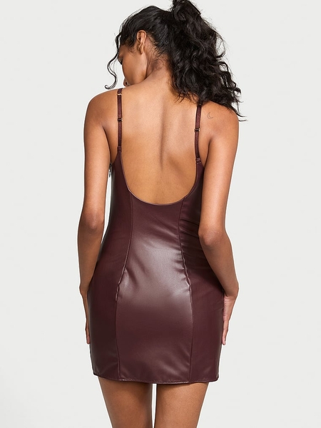 Leather slip dress new arrivals