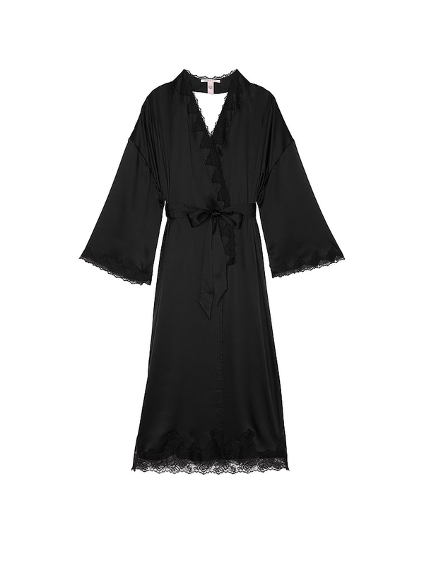 Satin and lace robe cheap