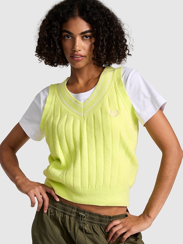 Collegiate Knit Sweater Vest